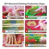 DIY 5D Diamond Painting Kit for Adult, 5D Painting Dots Kits Landscape, DIY Round Diamond Rhinestone Painting Kits Pictures Arts Craft for Home Wall Decor Gift, Mountain Waterfall - 12 X 16 inch