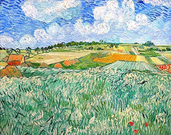 Van Gogh's Famous Painting - The Plains of Orvison 5D Diamond Painting Kits Full Drill Rhinestone Painting By Number, DIY Cross Stitch Embroidery Craft for Adults, Decor Gift(11.8x15.7 Inches)
