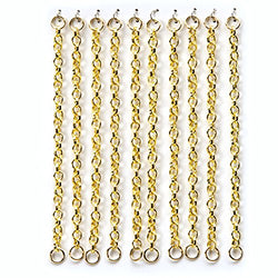 Darice 10 Piece Jewelry Round Cable Chains, 3", Gold