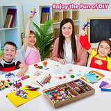 Vigorfun Arts and Crafts Supplies for Kids, 1500+ Piece DIY Craft Kit Library in a Box for Kids Ages 4 5 6 7 8 9, Crafting School Activity Supplies, Gift Ideas for Preschool Kids Project Activities