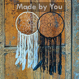 Mandala Life ART DIY Dream Catcher Kit 12x30 inches - Make Your Own Bohemian Wall Hanging with All-Natural Materials - Creative Activity Set Includes Premium Lace, Yarn, Feathers and Wooden Hoop