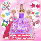 165 PCS Dream Closet with Clothes and Accessories for Doll Storage Including Wardrobe 22 Pack Complete Clothes Shoes Hangers and Other Accessories for 11.5 inch Girl Dolls(No Doll)