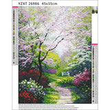 DIY 5D Diamond Painting Kits for Adults,Flower Scenery Kits, Crystal Rhinestone Diamond Embroidery Paintings Pictures Arts Craft for Home Wall Decor Adults and Kids 17.7×13.7 inch