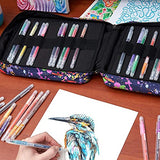 Arteza Colored Pencils with Artist Pencil Case and Dual Brush Pens TwiMarkers Bundle, Drawing Art Supplies for Artist, Hobby Painters & Beginners