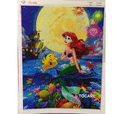 TOCARE Large 5D Diamond Painting Kits for Adults Kids 20x16Inch/50x40cm Full Drill Painting by Numbers Home Wall Art Decor Christmas Gift- Little Mermaid Arial