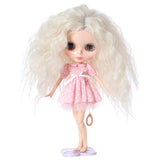 Wigs Only! White Blonde Afro Curly Doll's Hair Wigs for Blythe/Pullip Doll with 25cm Head Circumference