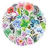 50 Pcs Plant and Flower Stickers Decals for Water Bottle Hydro Flask Laptop Luggage Car Bike Bicycle Helmet Vinyl Waterproof Plant and Flower Stickers Pack