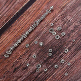 BELLARMOR Tibetan Silver Spacer Beads Antique Metal Alloy Jewelry Findings Accessories for Bracelet