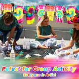 Maxshop Tie-Dye Kit | Fabric Dye, 12 Colors Shirt Dye Kit for Kids, Adults, User-Friendly, Activities Supplies DIY Dyeing Kit, All in One Creative Tie-Dye Kit Perfect for Party Group (12 Colors)