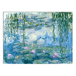 Wieco Art Water Lilies Floral Canvas Prints Wall Art by Claude Monet Famous Oil Paintings Flowers Reproduction for Kitchen Bedroom Bathroom Home Decor Modern Classic Landscape Pictures Giclee Artwork