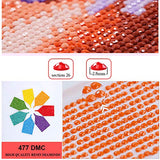 Diamond Painting Kits for Adults Kids, 5D DIY Car & American Flag Diamond Art Accessories with Full Drill for Home Wall Decor - 11.8×15.7Inch