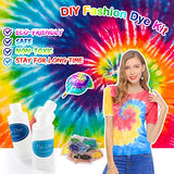 26 Colors Tie Dye Kit with Spray Nozzles, Fabric Dye Art Set for Kids Adults Permanent One-Step Tie Dye Kits for Textile Craft Shirt T-Shirt Fabric Canvas Shoes DIY Party Supplies Handmade Projects