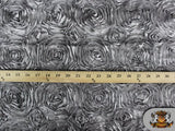 Rosette Satin Silver Fabric By the Yard