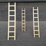 MonkeyJack Pack of 3 Unfinished Plain Mini Wooden Ladder Dolls House DIY Craft Mixed Sizes