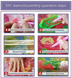 Diamond Painting Kits for Adults, 5D Diamond Art, Full Drill Round Crystal Diamond Suitable Home Wall Decor Gift, Diamond Dotz for Kids DIY Inspirational Girl Room Decor 21.6x13.8inch