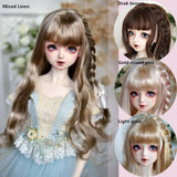 1/3 1/4 1/6 Bjd Doll Wig Accessories Dark Borwn Long Curly Wig for 60cm Doll Girls DIY Toys Natural Fluffy and Strong Fairy Fluttering with Unique Personality