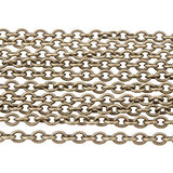 PandaHall Elite 16 Feet Brass Cable Chain Twisted Cross Necklaces Width 2mm for Jewelry Making