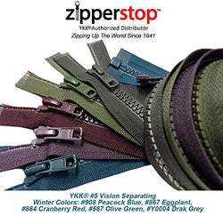ZipperStop Wholesale YKK - Fashion Trends Zippers 30 Inch Sport YKK #5 Vislon Jacket Zipper (5