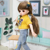 UCanaan BJD Doll, 1/6 SD Dolls 12 Inch 18 Ball Jointed Doll DIY Toys with Full Set Clothes Shoes Wig Makeup, Best Gift for Girls-Jia Jia