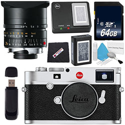 Leica M10 Digital Rangefinder Camera (Silver) + Leica Elmar-M 24mm f/3.8 ASPH. Lens + 64GB SDXC