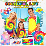 Tie Dye Kit, 36 Colors DIY Shirt Dye Kit for Kids, Adults, 265 Packs User-Friendly, Add Water Only Indoor and Outdoor Activities Supplies DIY Dyeing Kit, Creative Tie-Dye Kit Perfect for Party Group