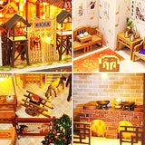 Dollhouse Miniature with Furniture,DIY 3D Wooden Doll House Kit Chinese Retro Style Plus with LED and Music Movement,1:24 Scale Creative Room Idea Best Gift for Children Friend Lover PC2011