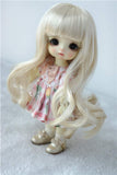 BJD Wig JD148 5-6inch 13-15Long Wave Vora Synthetic Mohair BJD Doll Wigs (Blond, 5-6inch)