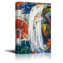 wall26 - The Bewitched Mill by Franz Marc - Canvas Print Wall Art Famous Painting Reproduction - 12" x 18"