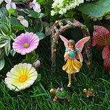 Mood Lab Fairy Garden - Figurines and Accessories Kit - Hand Painted Miniature Arch Set of 5 pcs for Outdoor or House Decor