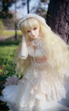 BJD Handmade Doll White Fantasy Dress Suit Including Necklaces and Headdresses for 1/3 BJD Girl Dolls Clothes Accessories