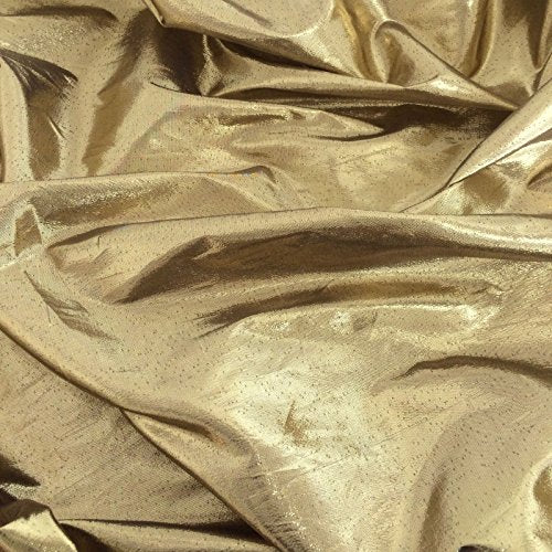 Tissue Lame Fabric Shiny Gold for Craft Decoration Costume Design FWD