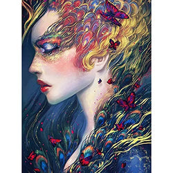 NEILDEN DIY 5d Diamond Painting Kits for Adults, Full Drill Diamond Art for Beginner, Round Crystal Rhinestone Paint by Number Art Crafts for Wall Decor, Beautiful Girl 12x16 inch