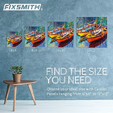 FIXSMITH Painting Canvas Panels Multi Pack- 6x6,8x8,10x10,12x12 (8 of Each),32 Pack,100% Cotton,Primed White Canvases,for Acrylic,Oil,Other Wet or Dry Art Media,Art Gift for Kids,Adults,Beginners.