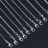 YUEAON 20 pack different Silver Plated necklace chain with Lobster Clasps for Jewelry Making