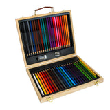 Colored Pencils Artist 48 Set Portable Art Wood Case with Pencil Sharpener and Rubber,Art Coloring Drawing for Adult Coloring Book,Sketch,Crafting Projects - Gift Box (A48)