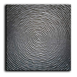 Tyed Art- silver gray Texture Abstract Artwork 100% Hand-Painted Oil Painting On Canvas ,Canvas Wall Art Paintings Modern Home Decor Abstract Oil Painting 30x30inch