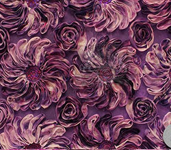 Mesh Fabric Sequin 2 Tone Flower Power PURPLE / 55" Wide / Sold by the Yard