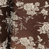 Brown Velvet Jacquard Damask Fabric 118'' Wide sold By The Yard for Curtains, Drapery, Upholstery