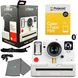 Polaroid OneStep+ White Bluetooth Connected i-Type Camera 9015 Bundle with a Color i-Type Film Pack (8 Instant Photos) and a Lumintrail Cleaning Cloth