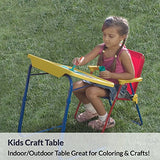 Table-Mate 4 Kids Plastic Folding Table and Chair Set (Pink/Purple/Turquoise)