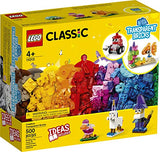 LEGO Classic Creative Transparent Bricks 11013 Building Kit with Transparent Bricks; Inspires Imaginative Play, New 2021 (500 Pieces)