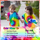 Tie Dye Kit for Kids and Adults - Liouhoum 18 Colors Permanent 80ML All-in-1 Easy DIY Dyeing Premium Safe Fabric Dyes Supplies for Girls, Party, Large Groups