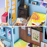 Rolife Miniature Dollhouse-DIY Wooden House Kit-3D House Puzzle Model-Creative Room Decorations with Furniture and LED-Best Birthday