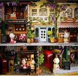 Dollhouse Miniature with Furniture, DIY Wooden Doll House Kit Box Theater Style . 1:24 Scale Creative Room Idea Best Gift for Children Friend Lover (in a Happy Corner)