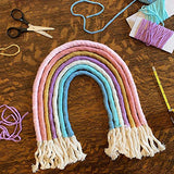 DIY Rainbow Yarn Room Decor (Nursery Decor) Makes One Wall Hanging Rainbow & Two Keychains. Kids Crafts for Girls Age 8 13 Years & Gifts for Teenage Girls. Yarn Art Kit for Teen Girl Gifts!