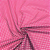 Cotton Printed Polka Dot Fabric 45" Wide 100% Cotton By The Yard Fuchsia