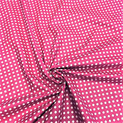 Cotton Printed Polka Dot Fabric 45" Wide 100% Cotton By The Yard Fuchsia