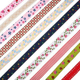 RayLineDo 45x1Yard Mixed Style/Size Solid Grosgrain Ribbon Satin Ribbon Snow Yarn Ribbon Printed