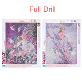 BBTO 2 Sets 5D Full Drill Diamond Painting Kits Fairies Queen Spirits Pattern Diamond Embroidery Pictures for DIY Home Art Craft Painting Decoration