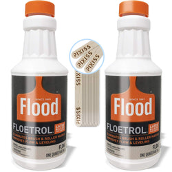 Floetrol Pouring Medium for Acrylic Paint | 1 Quart Bottles (2-Pack) | Flood Flotrol Additive | 20 Pixiss Wood Mixing Sticks Pouring Bundle